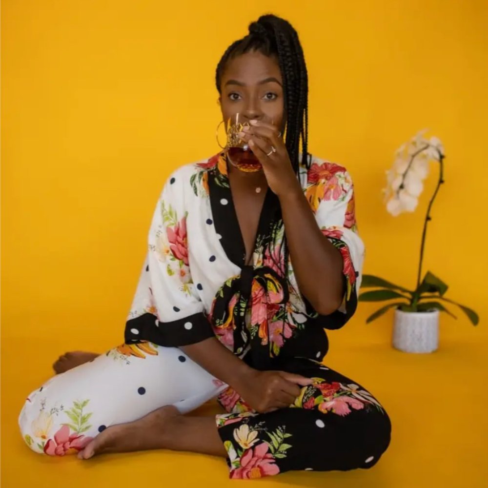 Farm Rio Mixed Nanaju Jumpsuit Floral Polka Dot